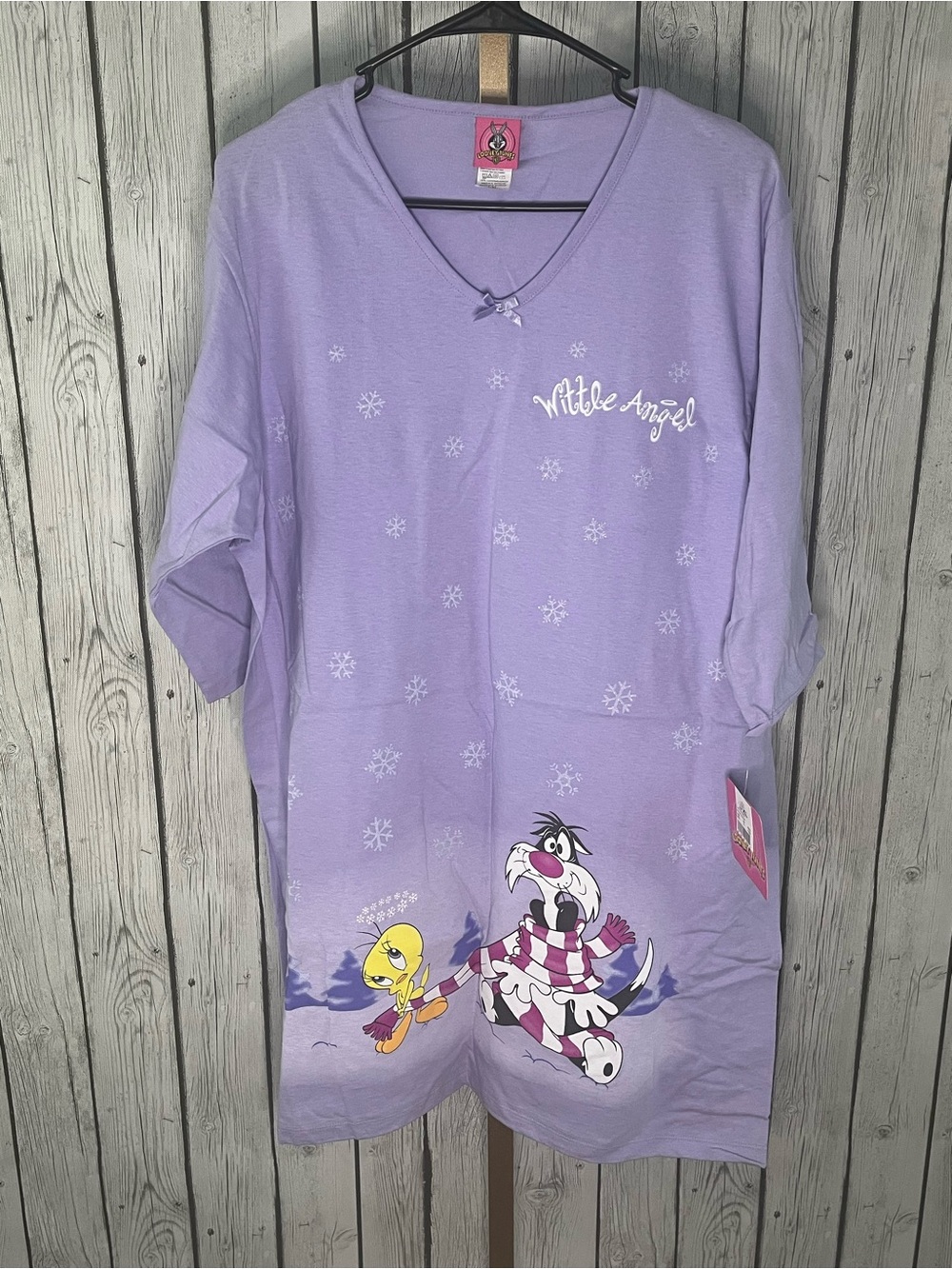 Vintage 2002 Y2K NWT Looney Tunes tweety bird Sylvester Wittle Angel shirt L/XL